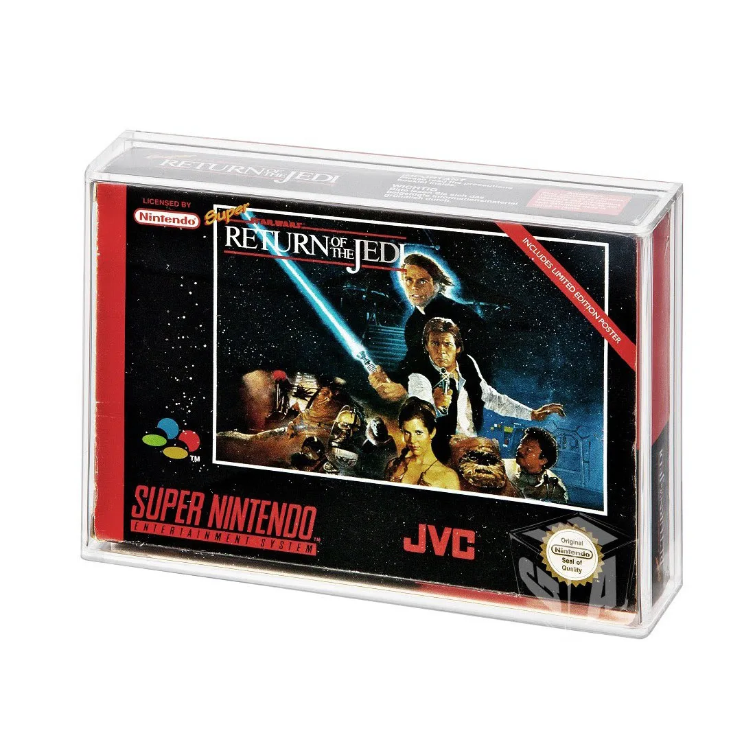 Anti Scratch Dust Resistant SNES Boxed Video Game Acrylic Display Case