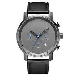 Luxury Silver All Stainless Steel Japan Quartz Movement Chronograph 30m Water Resistant 316 Men Watch