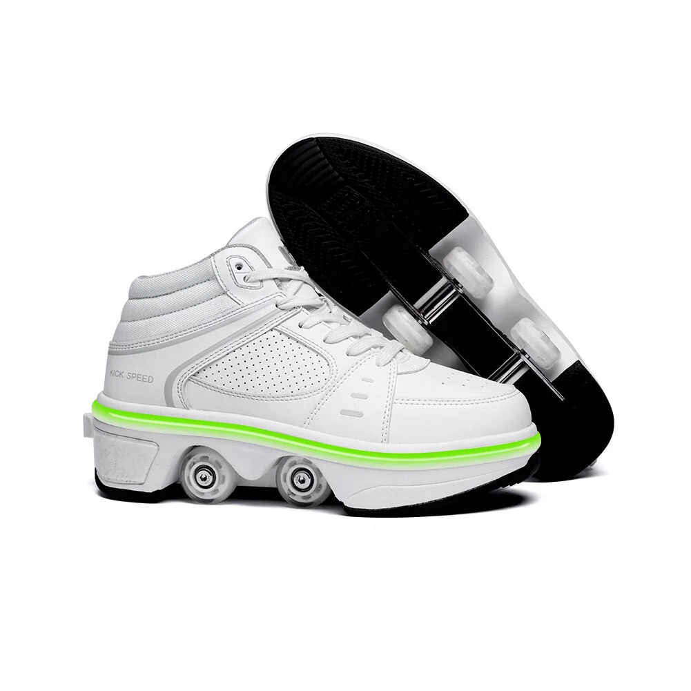 
wholesale two wheel shoes roller , light up led skate kids roller shoes , rechargeable light up children skate roller shoes 