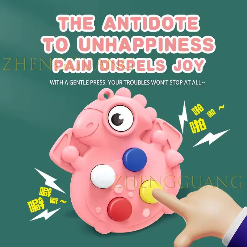 Zhengguang Toys 2024 Hot Sale Puffer Pop Bubble Mole Game Mini Portable Early Educational Toy Kids Hit Knock Game Silicone