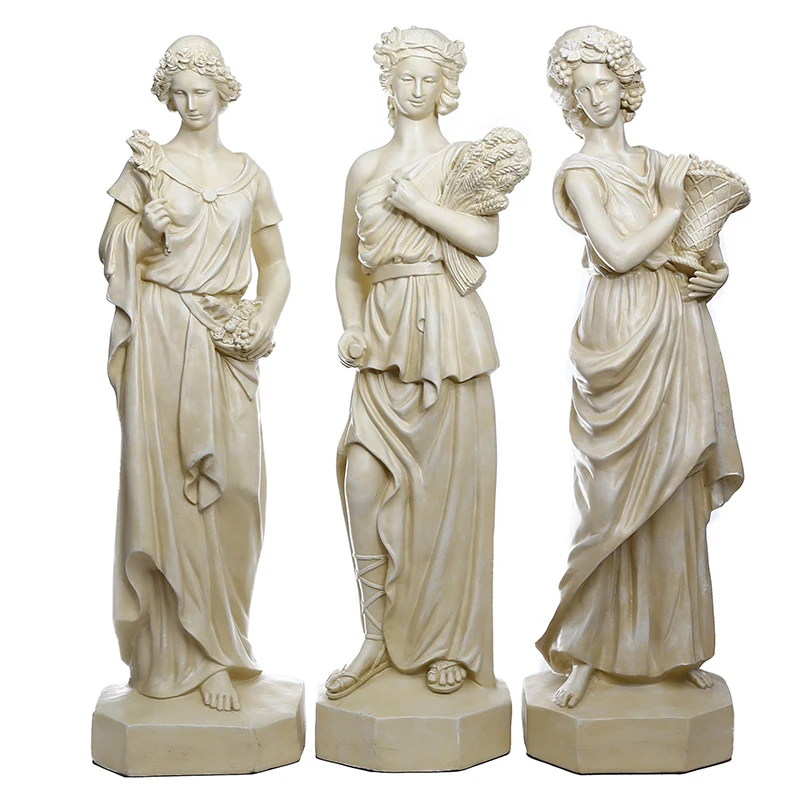 Indoor lady statue Classical sculpture Western Style home Angel Four Seasons Marble resin Statue Ornaments sculpture statue