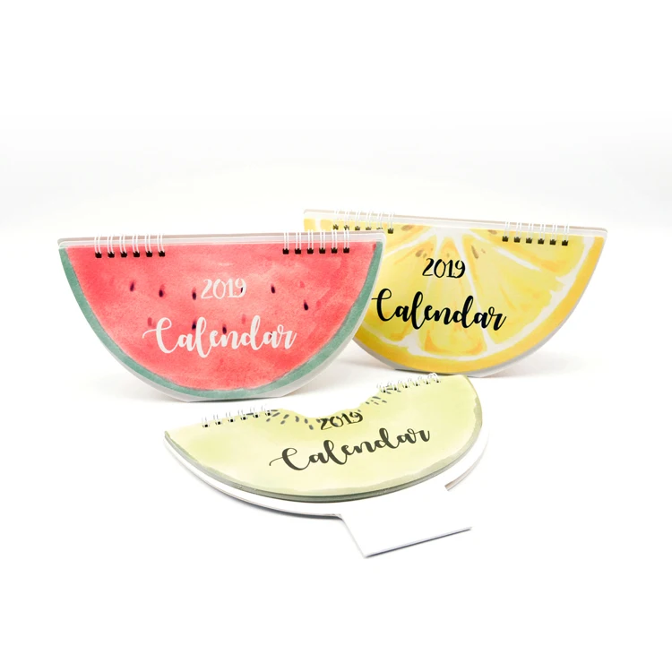 
Promotional Colorful Customized Lemon Design Spiral Desk Calendar 