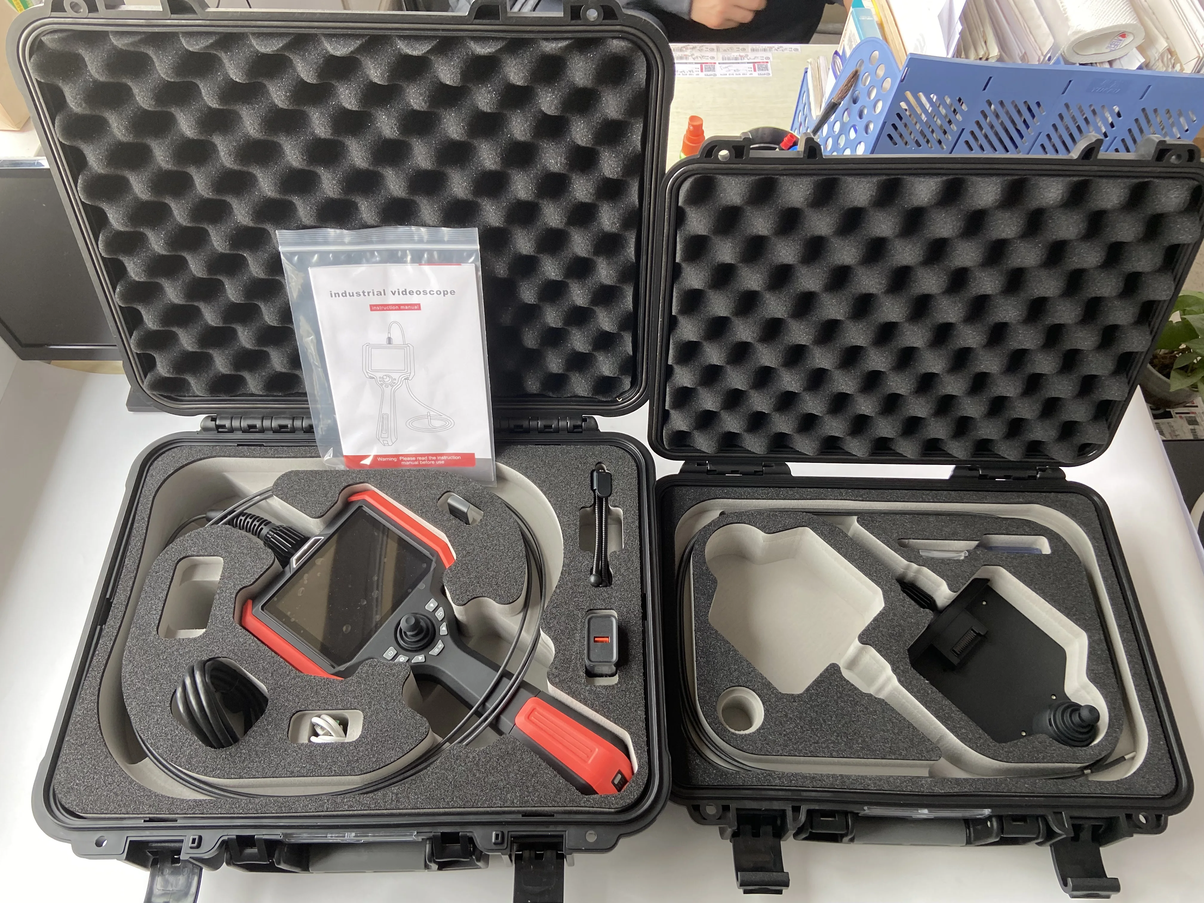 Flexible Industrial Borescope with 6mm Probe Lens, 2Mts Working Cable, 360 Degree Joystick Articulation, 5 Inch Display