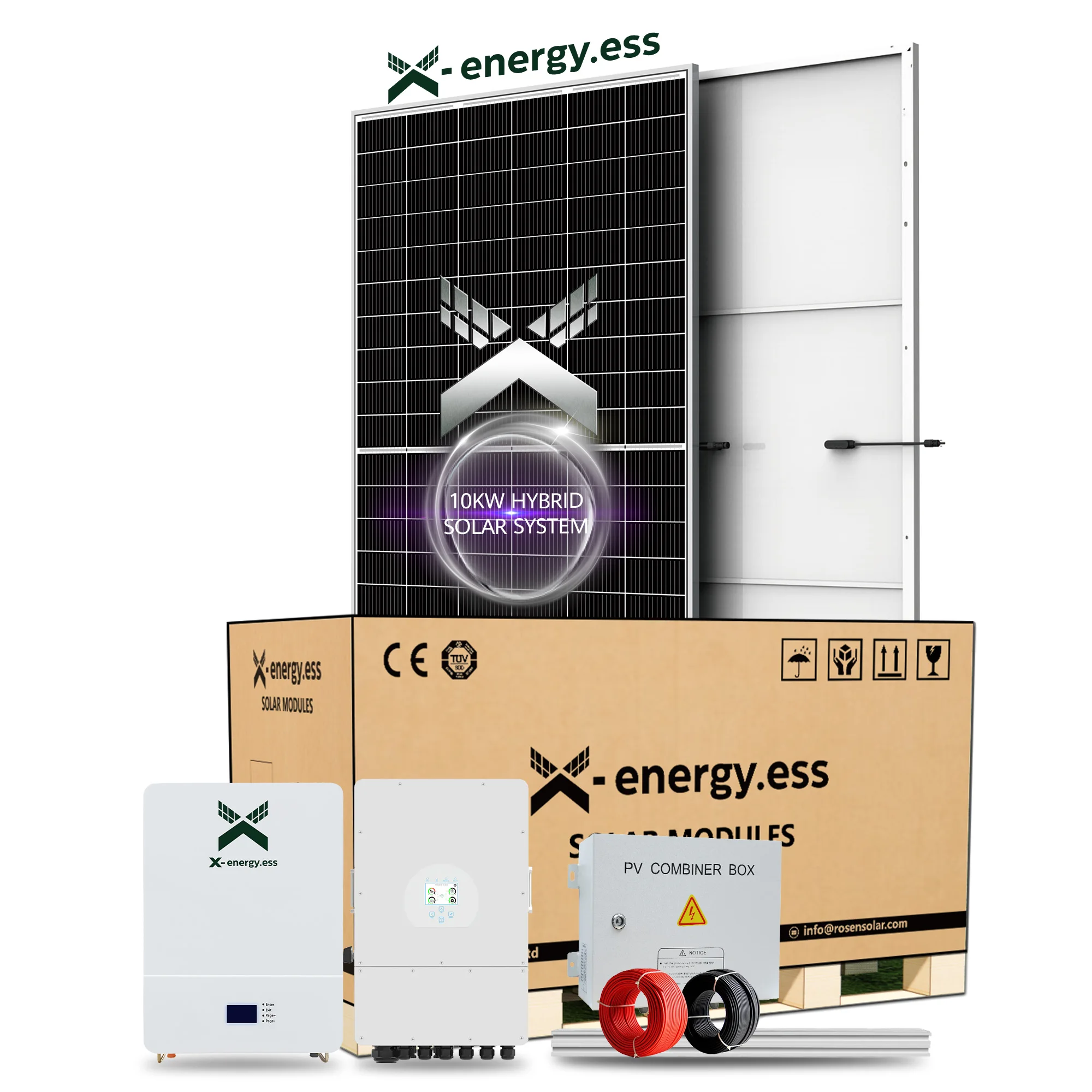 Hybrid Solar Energy System 10Kw Complete Kit Off Grid Solar Panels with Inverter Battery Power Set for Home Price
