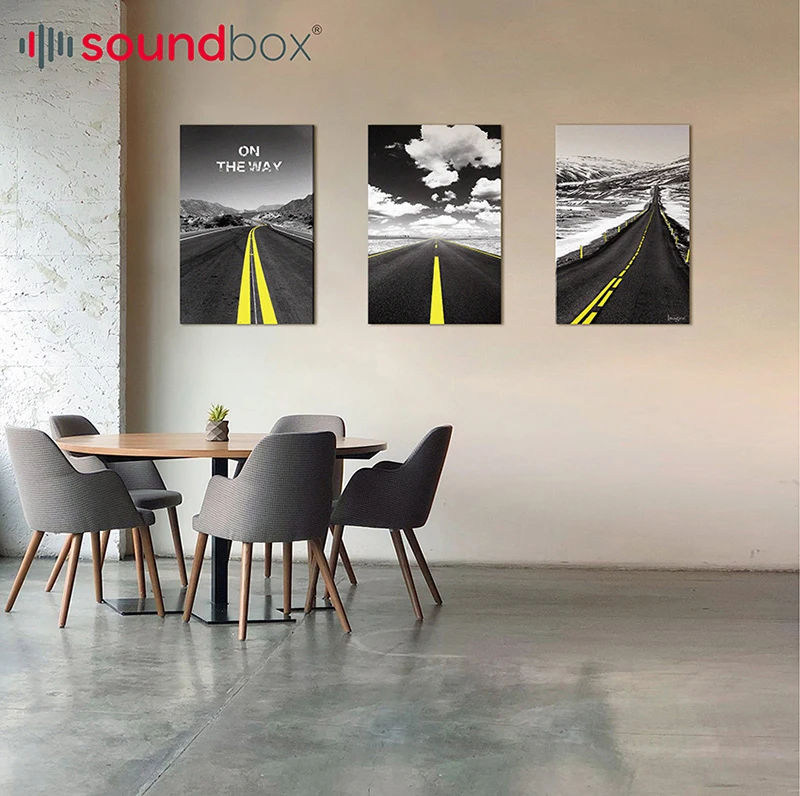 Eco-Friendly material PET printed soundproof wall art,  decorative oil building painting for living room wall by numbers/