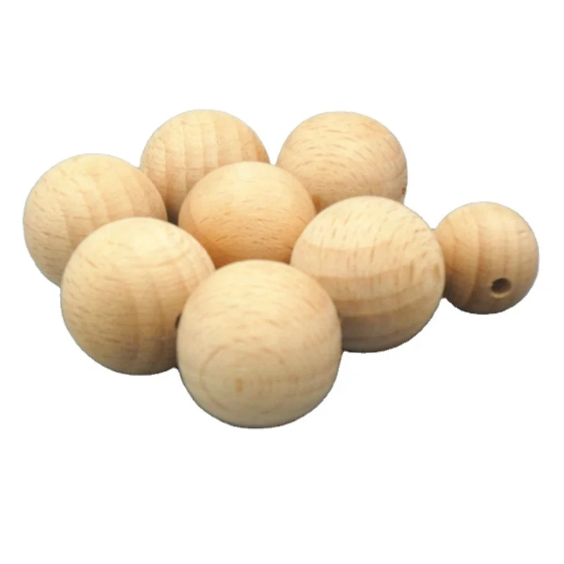 20mm Organic Beech Baby Wood Bead Ball by Wood Material