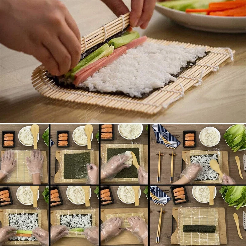 Premium Sushi Maker Set - Handcrafted Bamboo Tools for Homemade Sushi Rolls