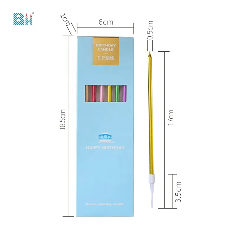 Красочная свеча на день рождения для вечеринки и торта
