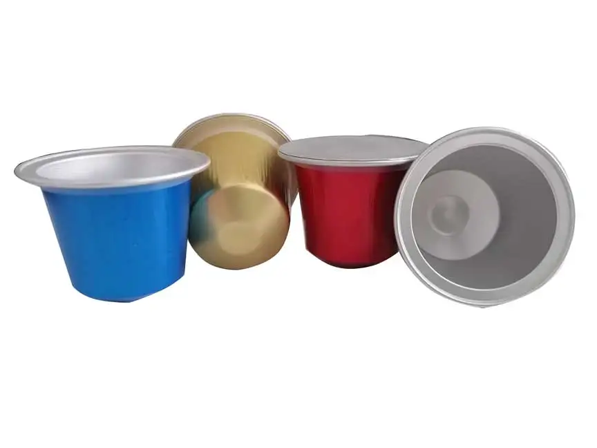 Уплотнительная крышка из алюминиевой фольги для кофейной капсулы nespresso диаметром 37 мм.