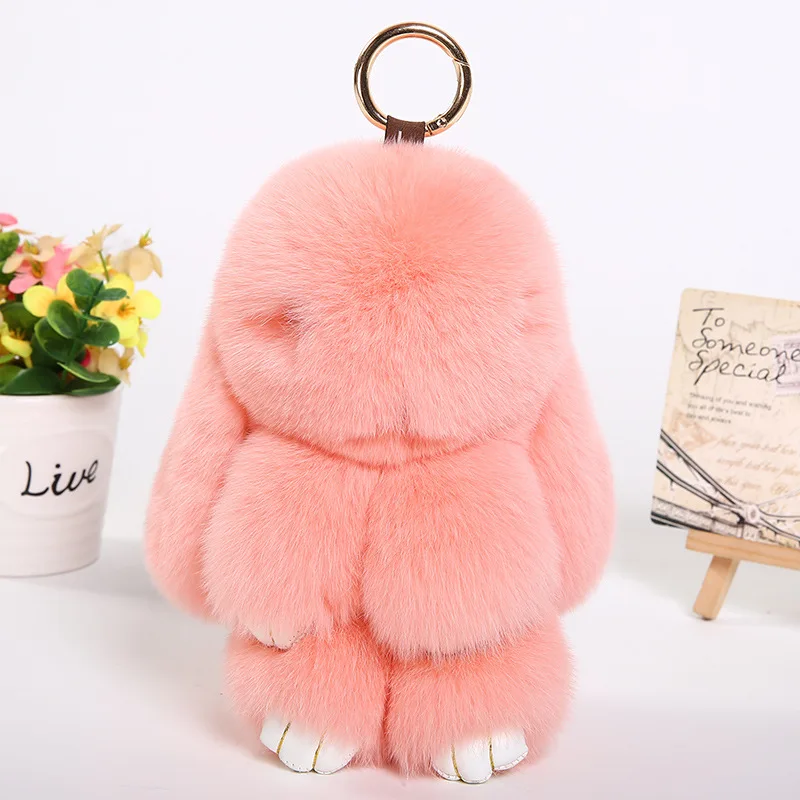 Female hand plush bag rabbit ears fashion round new imitation fur rabbit bag hanging ornaments