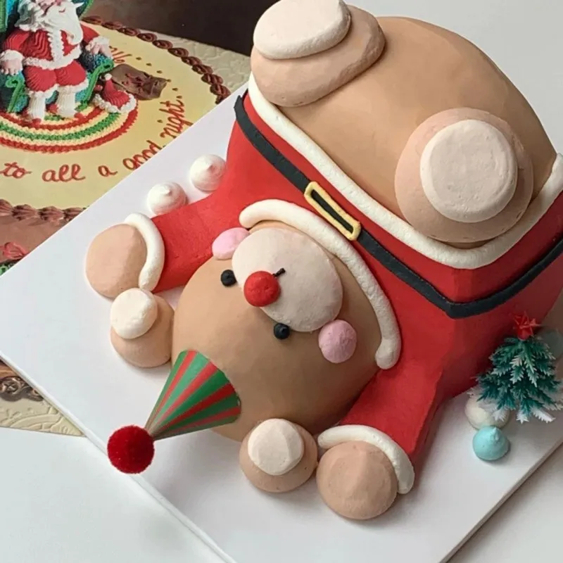 CUSTOM Christmas Cake Decoration Christmas Cupcake Decoration Merry Christmas Hat Cake Topper