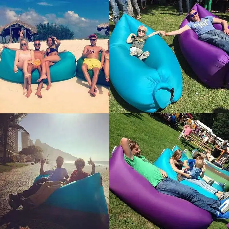 Наружный пляжный водонепроницаемый ручной надувной полиэстеровый нейлоновый диван для ленивых мальчиков секционный портативный складной