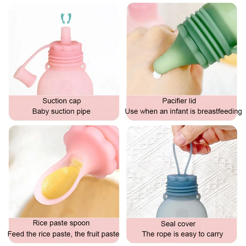 Factory supply Eco Friendly Reusable Vacuum Leakproof Silicone Breast Milk Storage Bags Feeding With Silicone Baby Pacifier