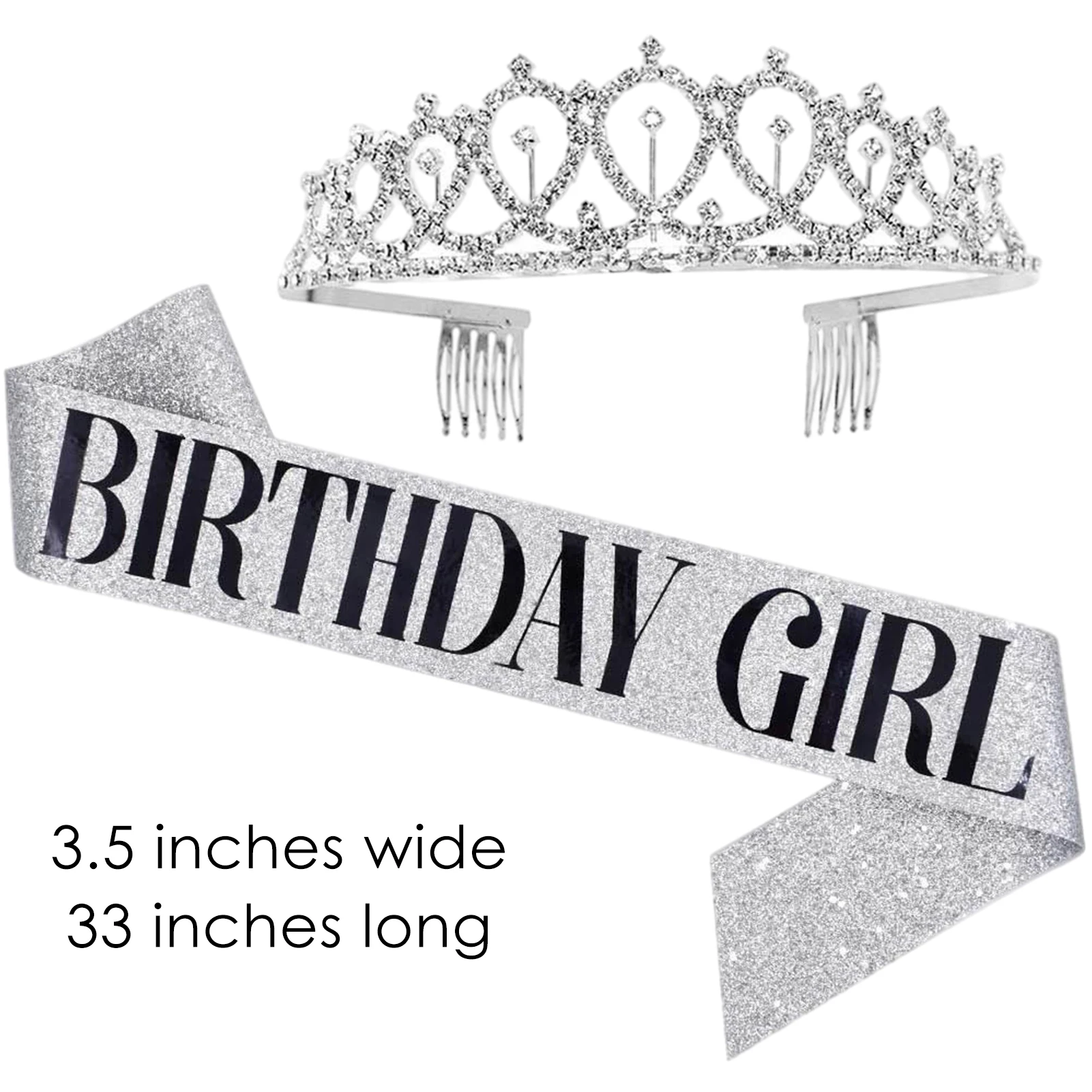 Happy Birthday Queen Sash Decoration Rose Gold Birthday Gifts Glitter Birthday Sash Party Favors