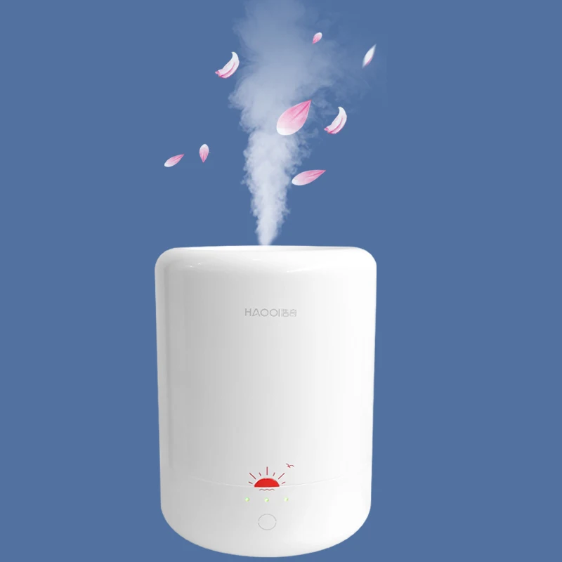Новый Круглый увлажнитель воздуха HAOQI 2,5 л, освещение настроения, эфирное масло, воздуха, для дома, офиса, для детей и беременных, ультразвуковой увлажнитель