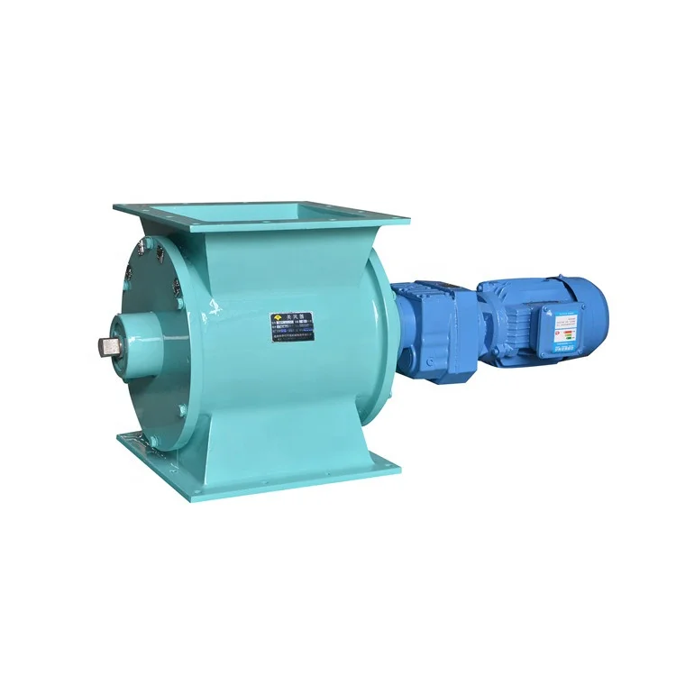Flow through rotary airlock valve to handle material that are fragile, abrasive etc