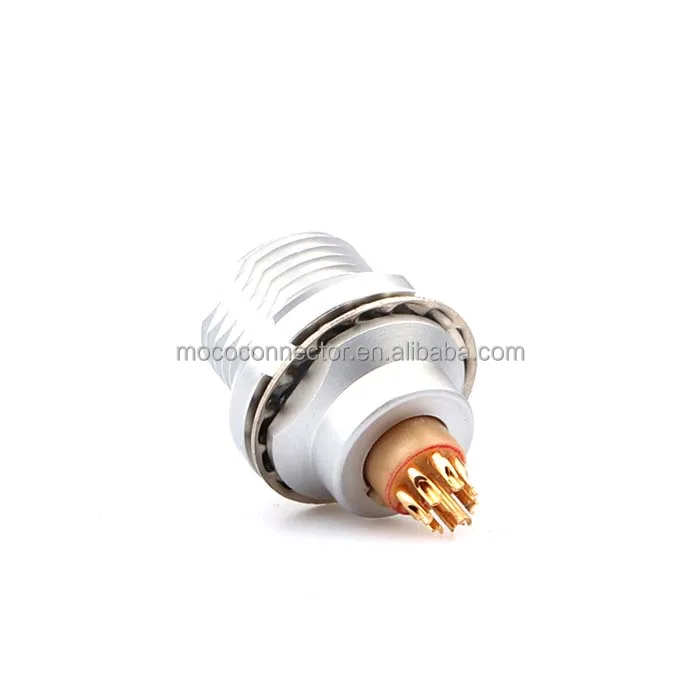 MOCO 1KZ3 Outdoor Waterproof EEG.1K.305 Female Fixed Socket 4 5 6 7 PIN Nut Fixed Outside The Chassis Connector For Video