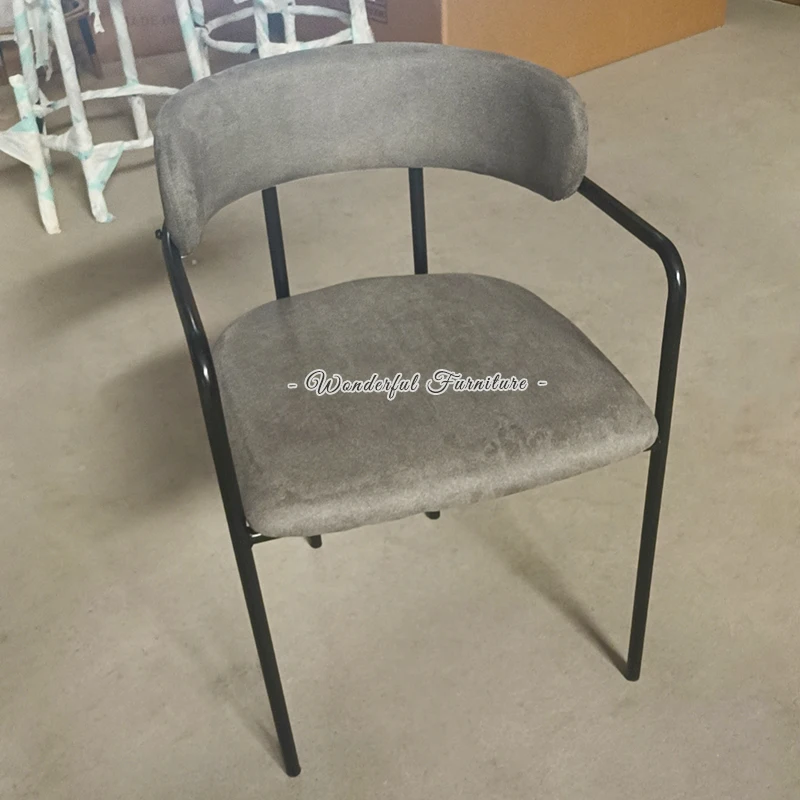 Rhodes Beige Boucle Dining Chair Restaurant Dining Chairs Hotel Dinner Chair