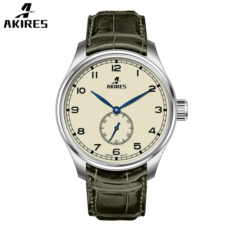 Custom OEM Mechanical Skeleton Automatic Watch Wristwatch With Leather Rubber Band High Quality See Through Case Back