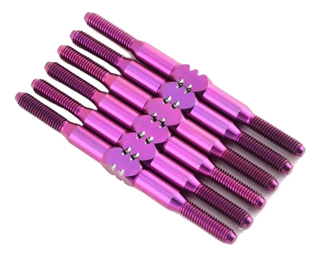 Colorful high strength M6 titanium screw for toy racing