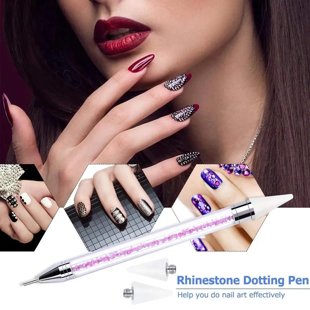 Wax Pencil for Rhinestones,Rhinestone Pickup Tool Jewel Gems Crystals Studs Picker Dotting Pen Rhinestone Applicator Tool for Na