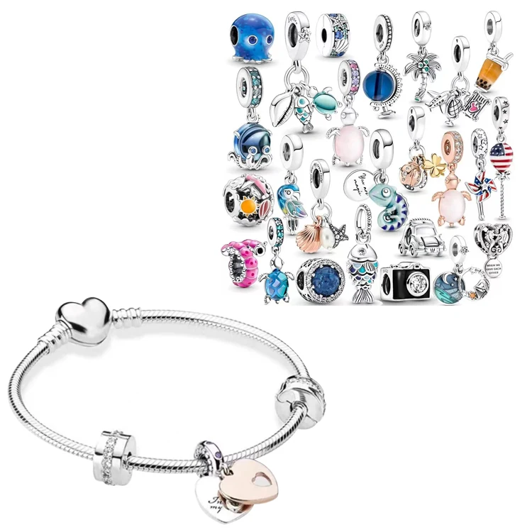 Schmuck Bijoux Femme Oem Gumus Bileklik Brazalete Plata 925 Silver Bracelet fashion Jewelry Bracelets & Bangles Set