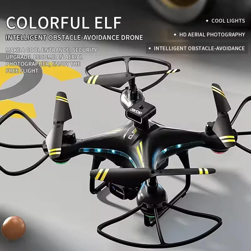 Дрон H112 летающий с функцией предотвращения препятствий UAV WiFi FPV 480P двойная камера ESC удержание высоты оптический поток гоночный