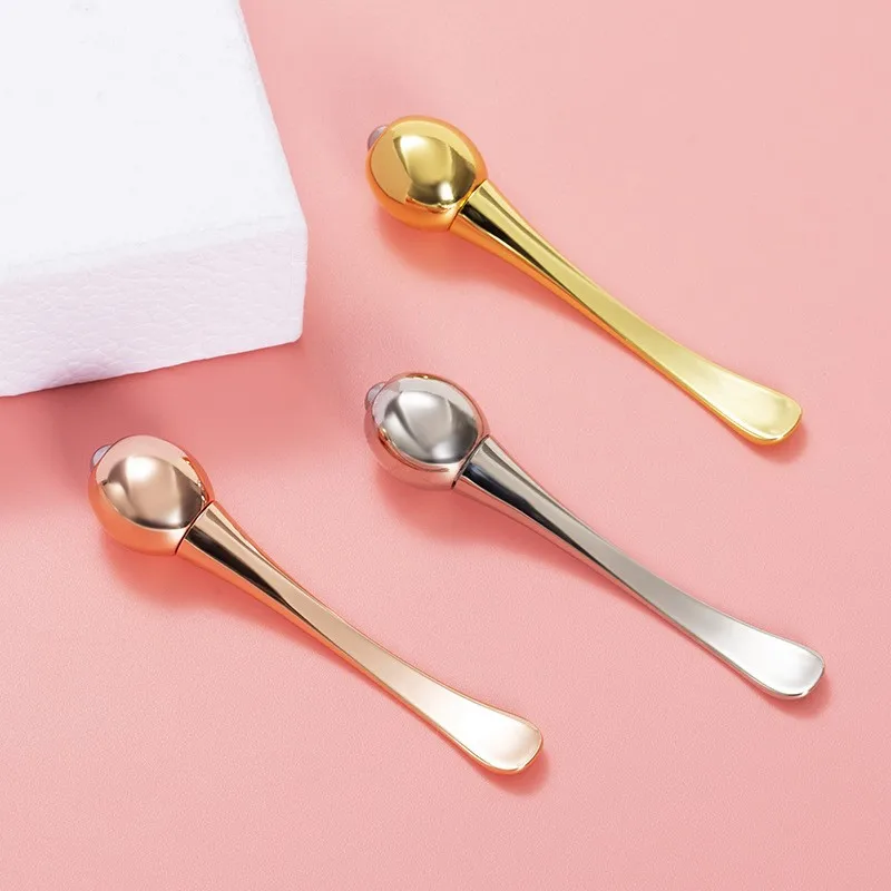Luxury Roller Massage Skincare Cream Spatula Spoon Applicator Cosmetic Skin Care Eye Cream Beauty Tool