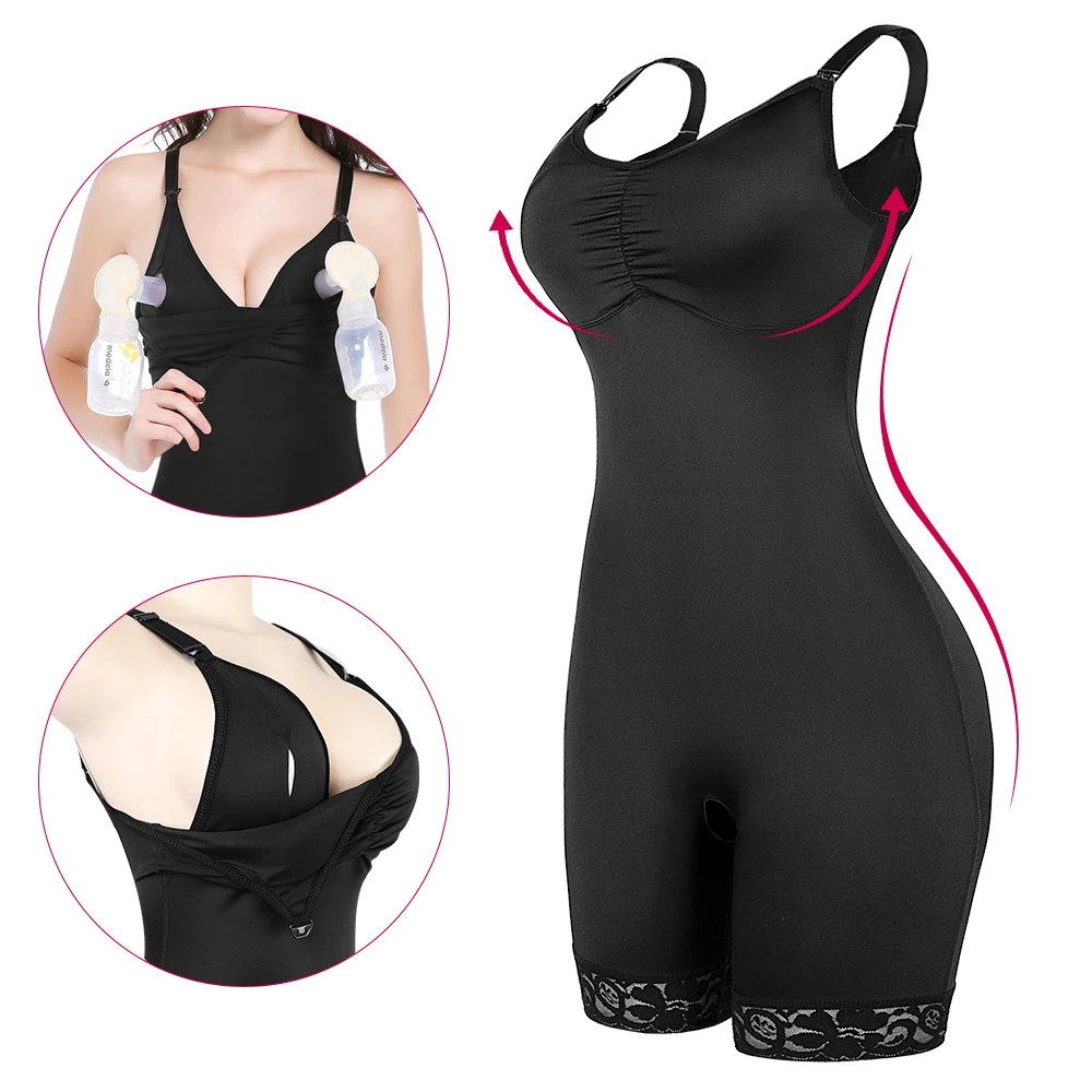 Wholesale Invisible Nursing Bra Breastfeeding Clothes Premium Postpartum Shapewear Bodysuit With Built in Breastfeeding Bras