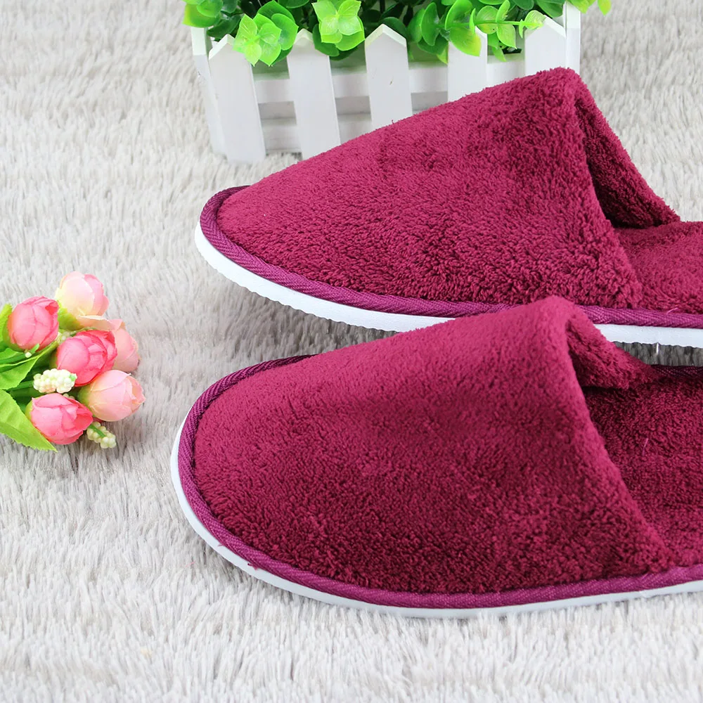 logo custom wedding disposable gift slippers for hotel
