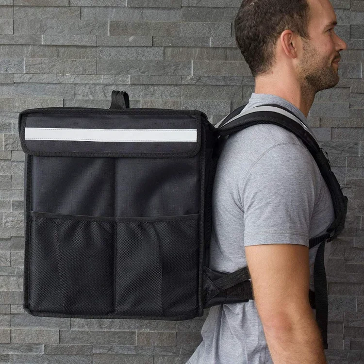 Waterproof Large Capacity Insulated Food Pizza Delivery Backpack For Eats Doordash Postmates Or Groceries