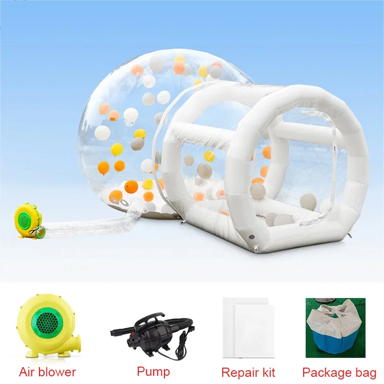 Inflatable Bubble House for Kids, 10Ft Clear Inflatable Bubble Dome Tent with Blower & Pump for Commercial Use, Luxury 100% PVC