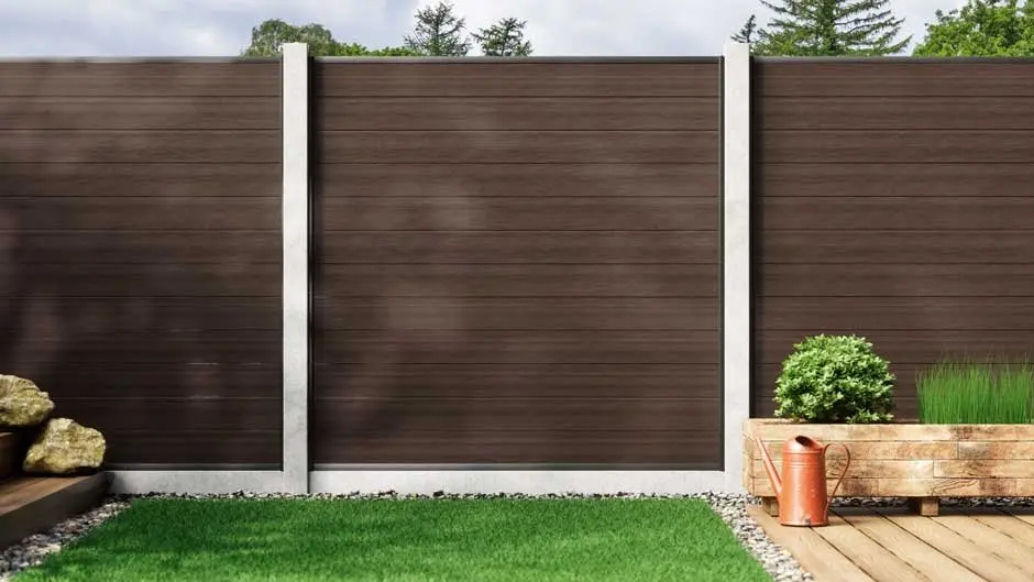 LANDING Hot Sale WPC Fence Panel Waterproof Decorative Composite Garden Fence Outdoor Wood Plastic Composite Fence Panels