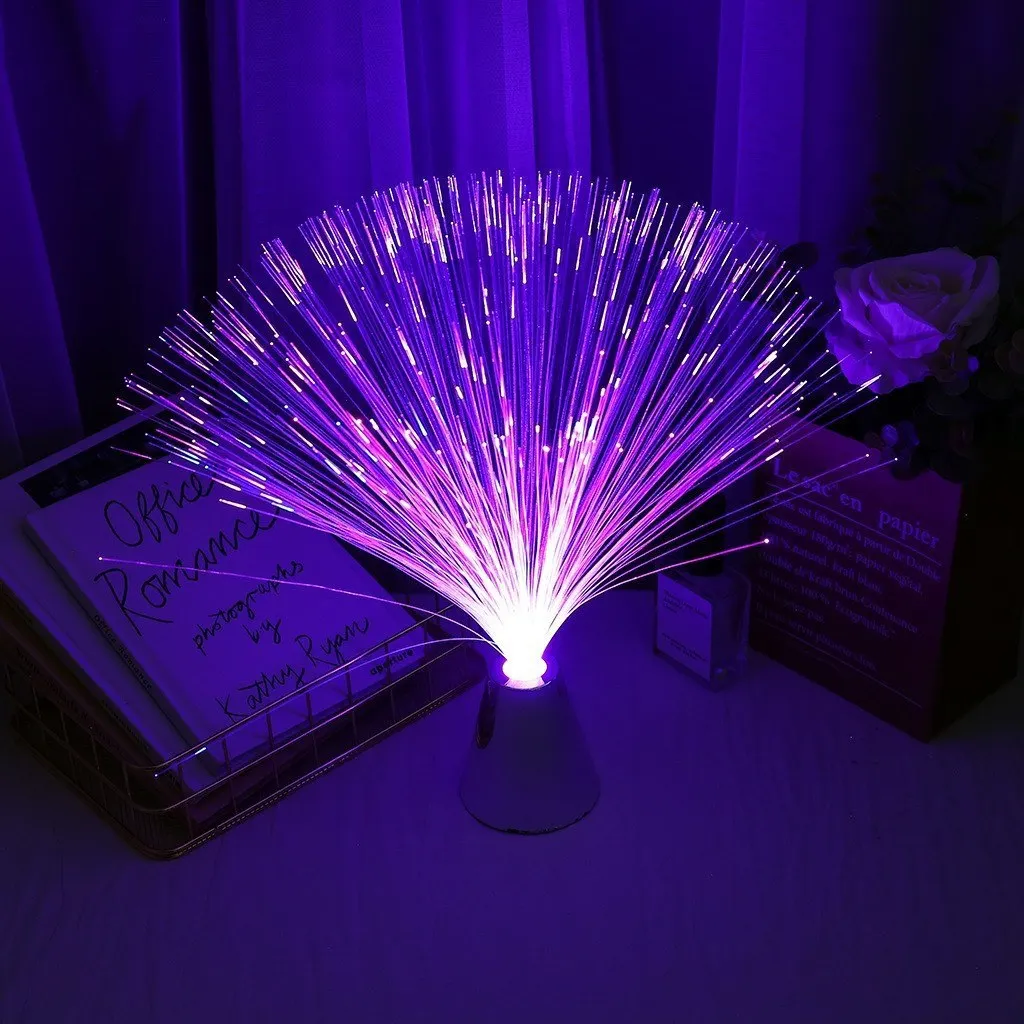 Jartown USB Rechargeable LED Fiber Optic Night Lamp Color-Changing Party Crystal Lights Battery Operated Party Gift