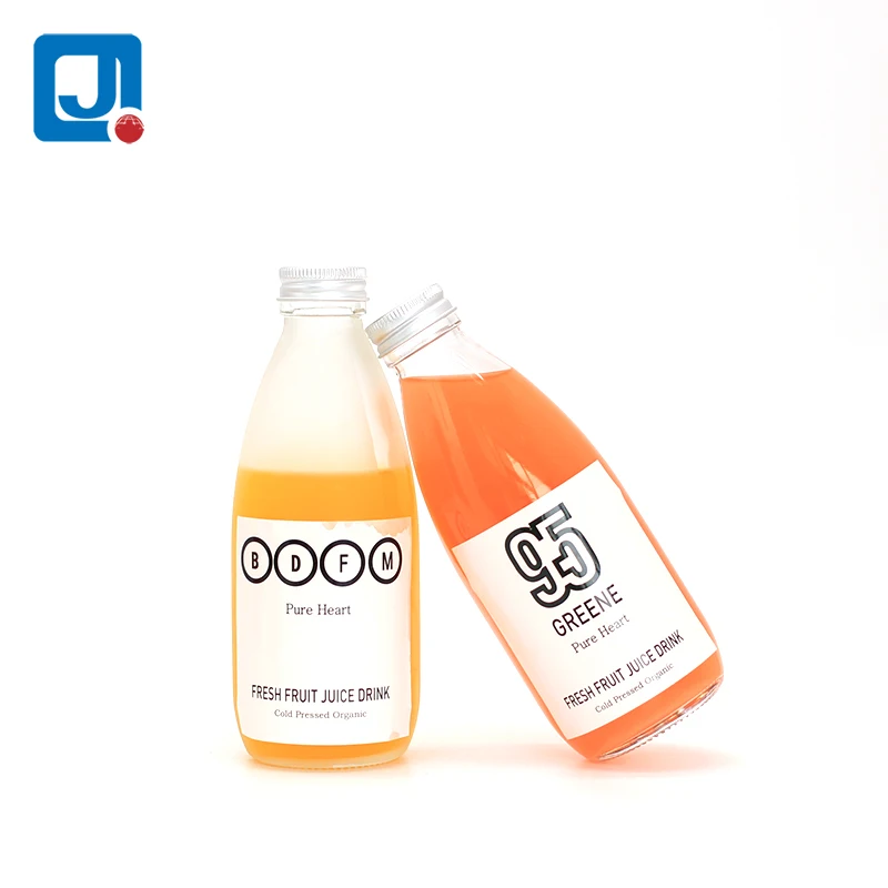 
250ml 500ml empty cold brew glass bottle with aluminum lid for kombucha juice beverages 