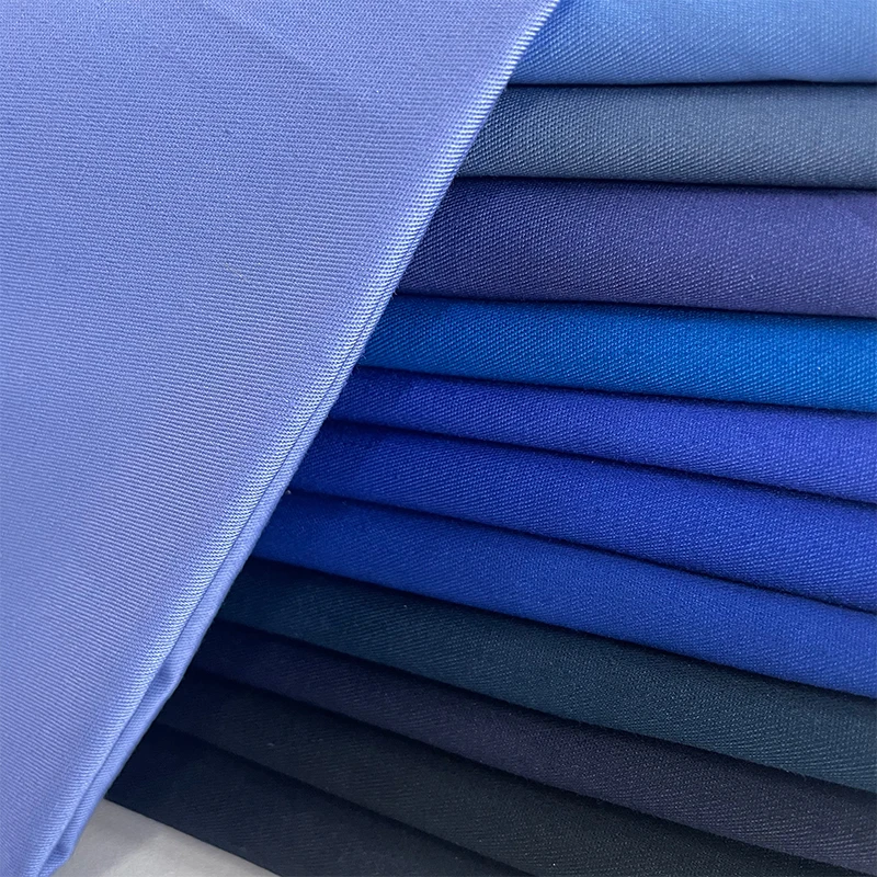 Multicolor clear texture 100 Cotton Wicking moisture and wicking sweat twill 130 * 70 150 gsm lightweight workwear dyed fabric
