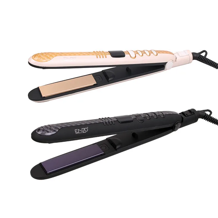 ENZO New hair salon styler mini flat iron small light weight portable travel size hair straightener & curling tool