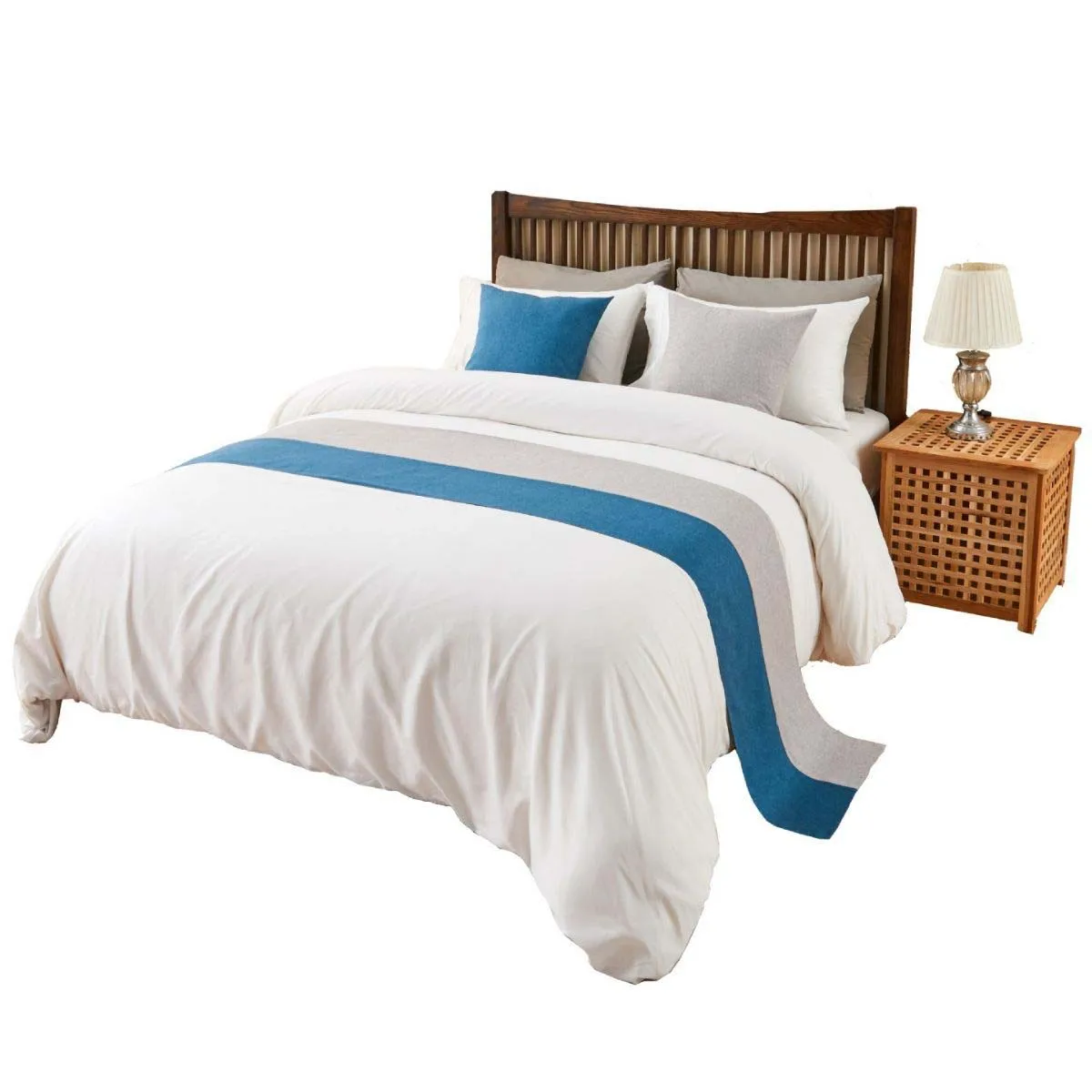 High-End Hotel Bedding Set Soft Beautiful Cushion and Decorative Bed End Flag Towel Runner for Bed End