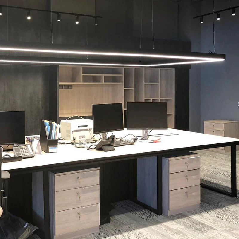 High Brightness Modern Smd2835 Office Commercial Ce Etl Office Barber Seamless Connection Square Led Linear Light