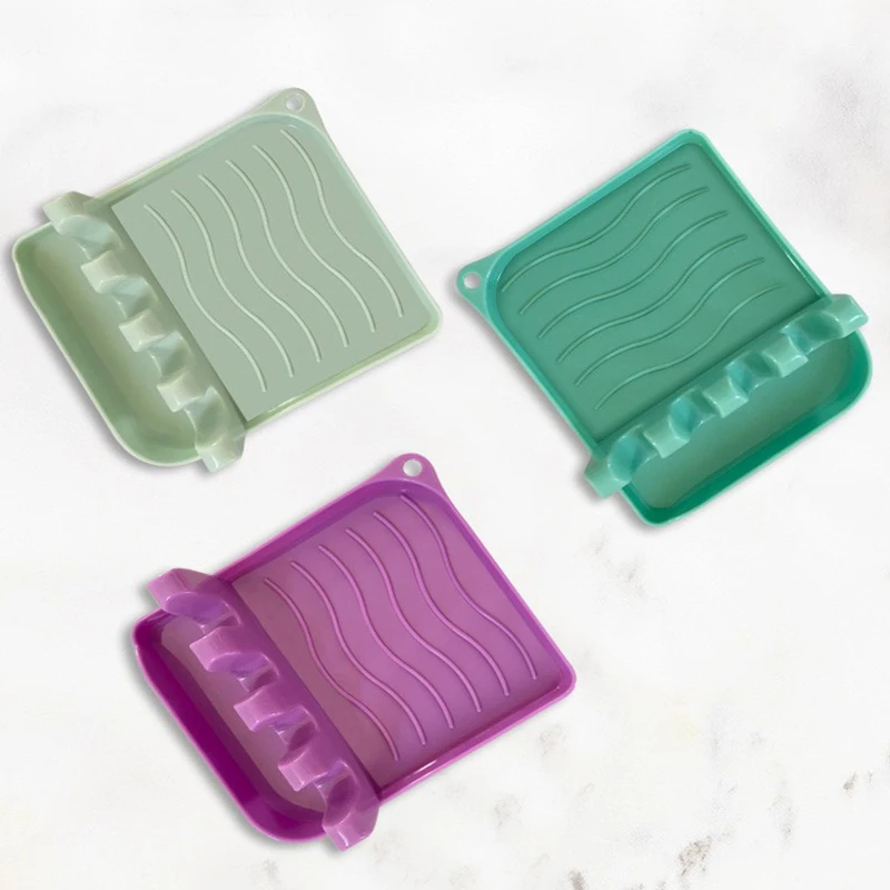 Многофункциональная термостойкая посуда, лопатки, кисти, ложки, держатель кухонной утвари, силиконовая посуда, подставка с капельным ковриком