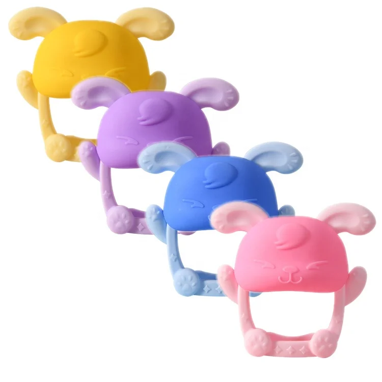 Bunny Ear Teether Wholesale Eco Friendly Food Grade Bpa Free Mimi Mushroom Baby Teether Toy