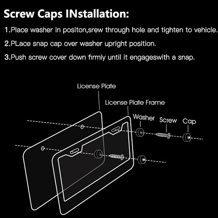 Bling Rhinestone License Plate Frame for Women Thin Border Luxury Diamond License Plate Frames Sparkly Stainless Steel