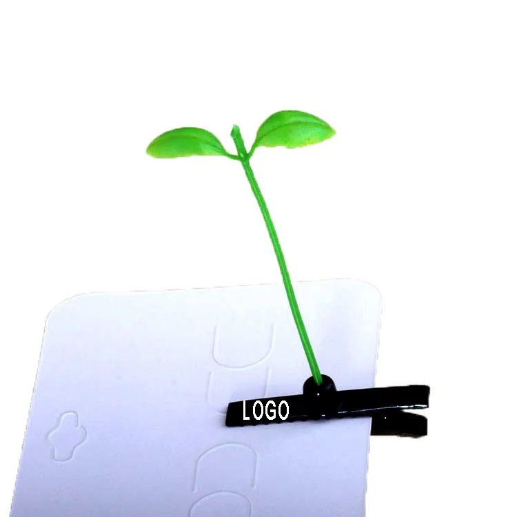 Customized Logo Promotional Products Little Grass Bean Sprout Hair Clips