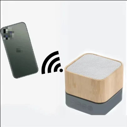 Wood Speaker Rechargeable Speaker Portable Wireless Square Mini Speaker