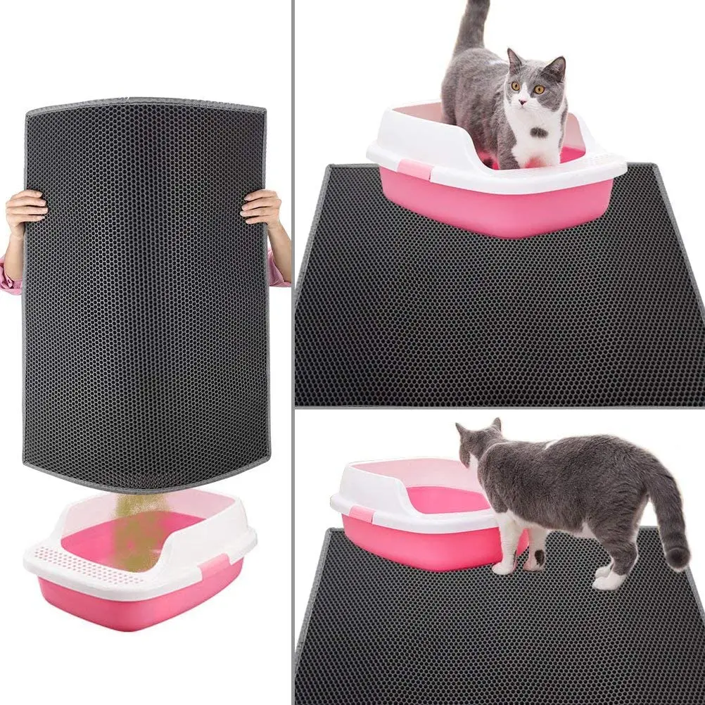 Easy Cleaning Folding Sand Trapping Tray Toilet Pad EVA Waterproof Pet Cat Litter Box Mat