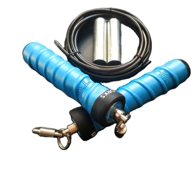 High Speed heavy Jump Rope,Self-Locking, Screw-Free Design ,Weighted, 360 Degree Spin, Silicone Grip#RS-06