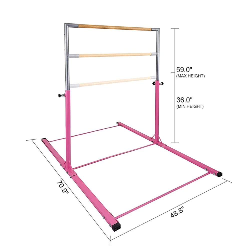 Extendable Folding  Kids Junior  Training Gymnastic horizontal bar