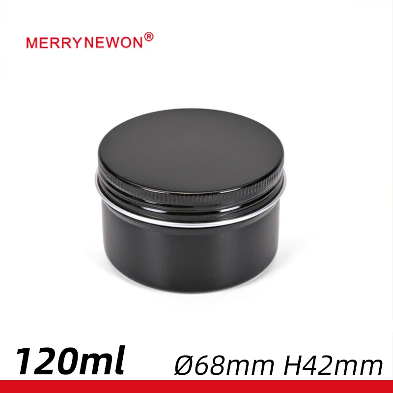 120 г/мл пользовательский раунд/пустой/герметичная алюминиевые жестяные коробки чая черный косметический Опарник подарочная жестяная коробка с крышкой винта