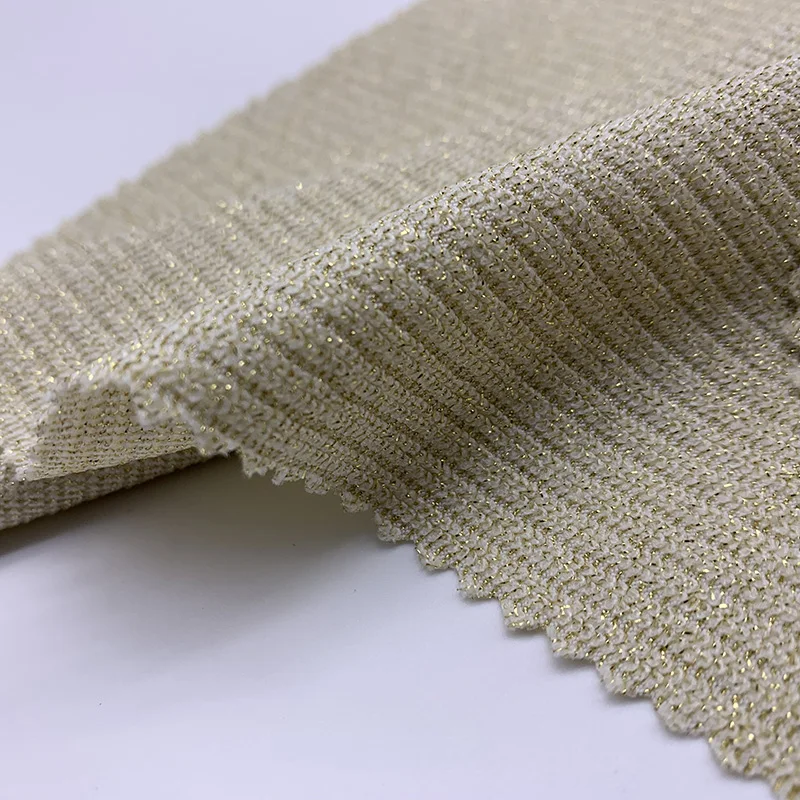 2021 New Design 78%Nylon 13% spun gold  8%Spandex  pit stripe  Fabric for swimwear