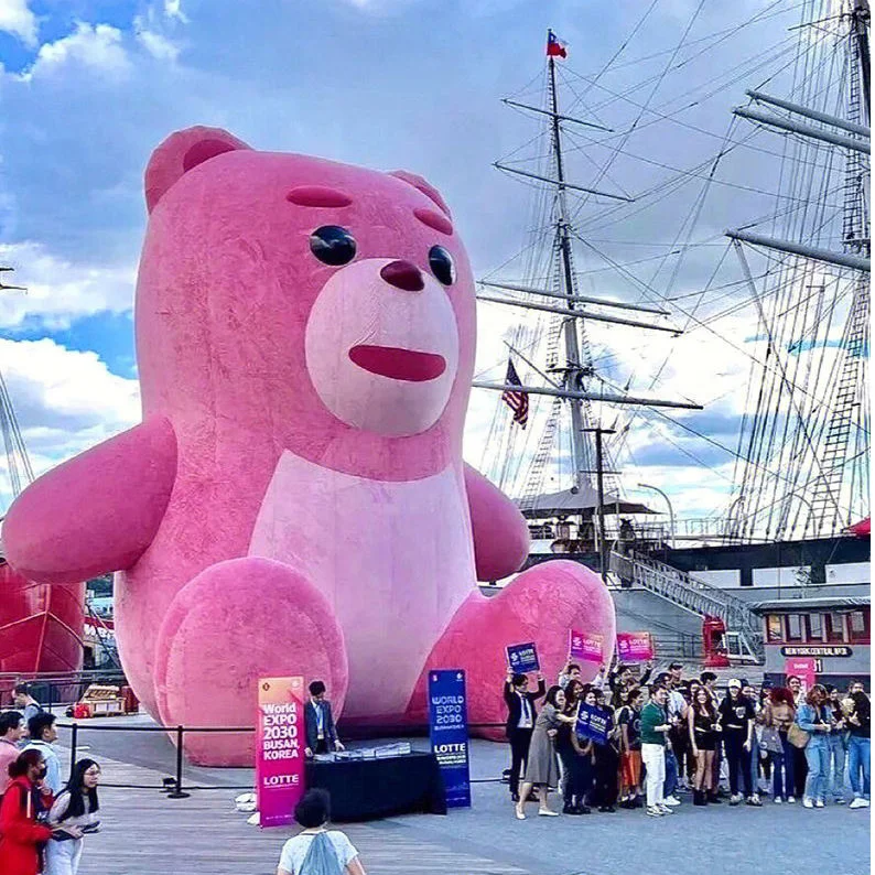 Giant inflatable Plush cartoon model stage animal Rabbit flocking advertising amusement party decoration playground park